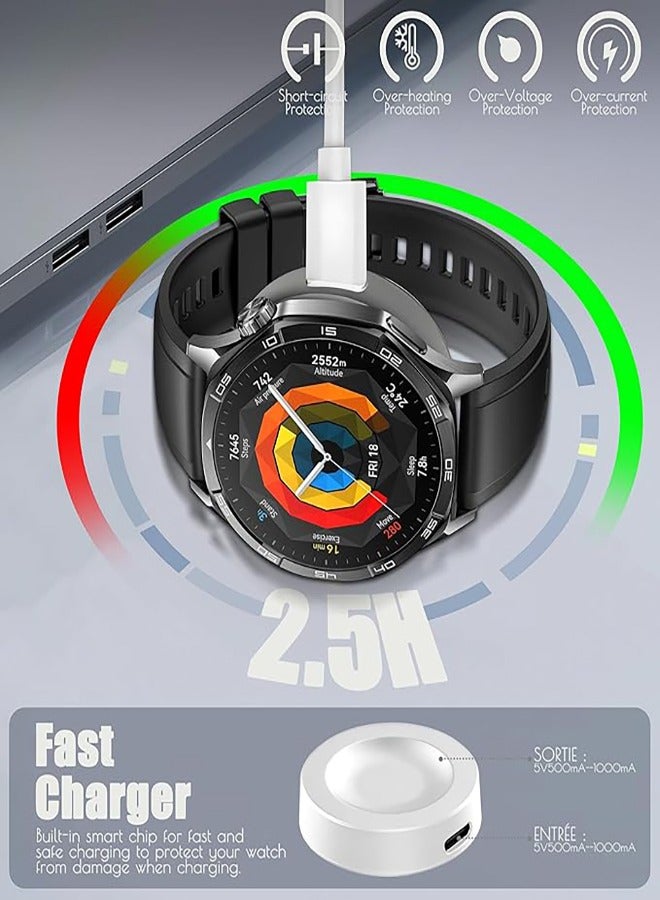 NeoFit Charging Cable for Huawei Watch Charger Magnetic Fast Charging Cable Dock Compatible with Huawei Watch Fit5/Fit5 Pro/Fit4/Fit4 Pro/GT6 Pro/GT6/GT5 Pro/GT5/GT4/GT3 Charger Base (White) - Image 4